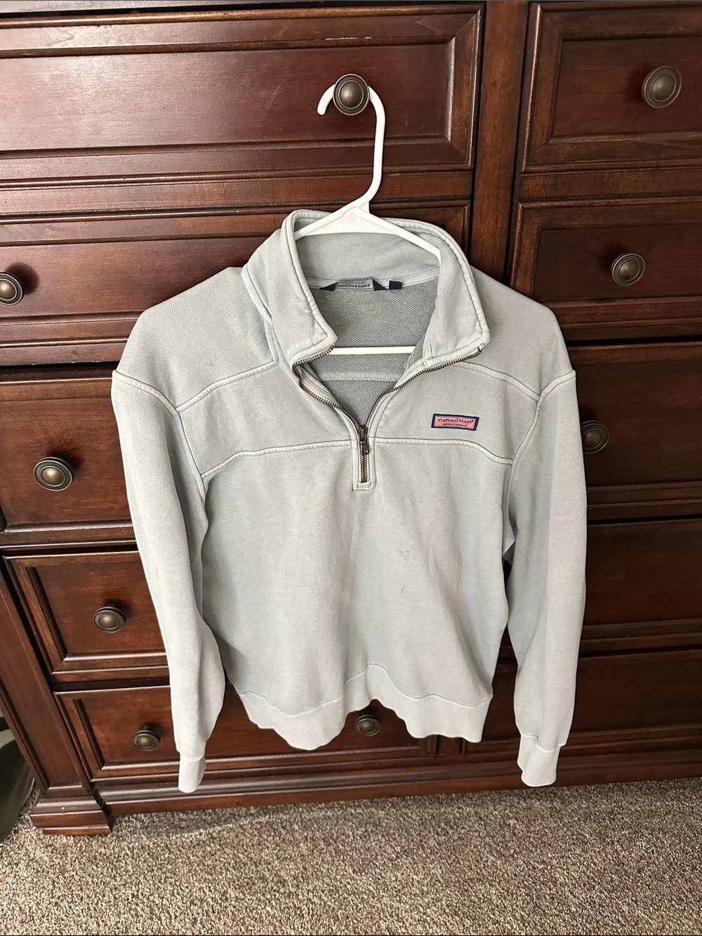 Vineyard Vines Light Gray Women's Quarter-Zip Pullover